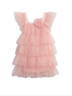 Gap x Loveshackfancy Pink Ruffle Dress Girls Size 4T